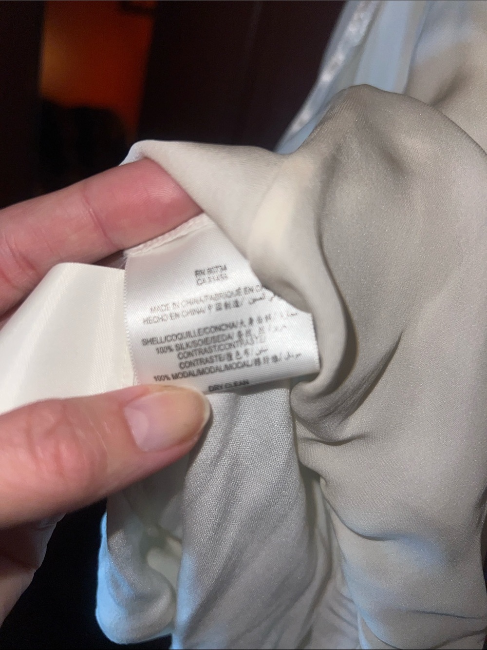 BCBGMaxAzria Ivory Sleeveless 100% Silk Draped Tunic - Picture 5 of 5